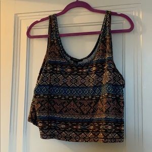cute cropped tank with adorable pattern
